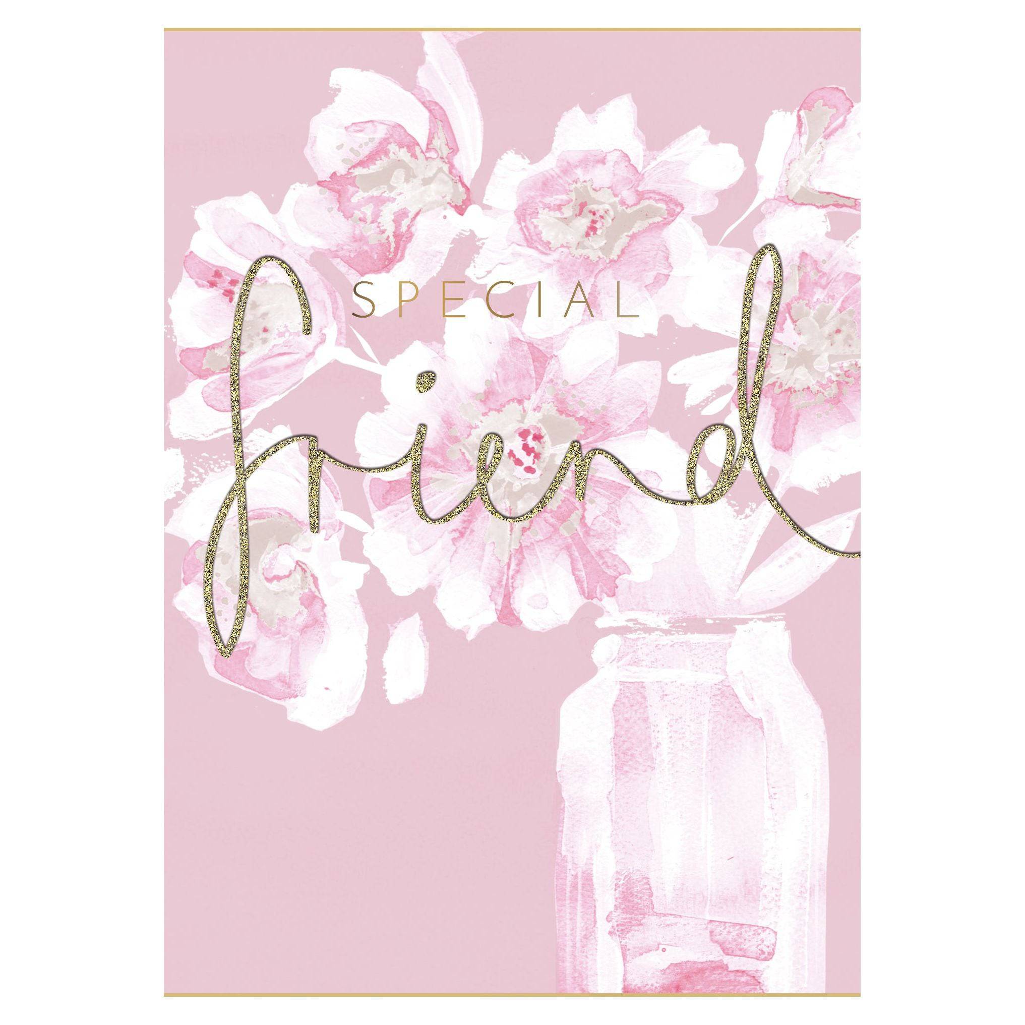 White floral birthday card featuring a friendly design from Pictura's everyday cards collection.